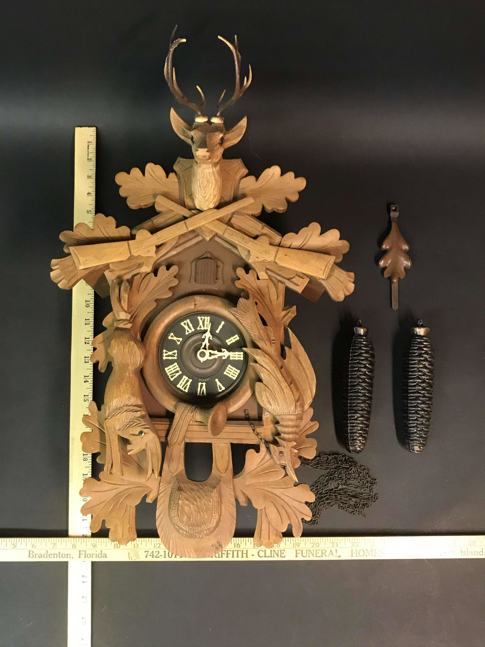 Vintage West Germany Cuckoo Clock: A vintage West Germany cuckoo clock.