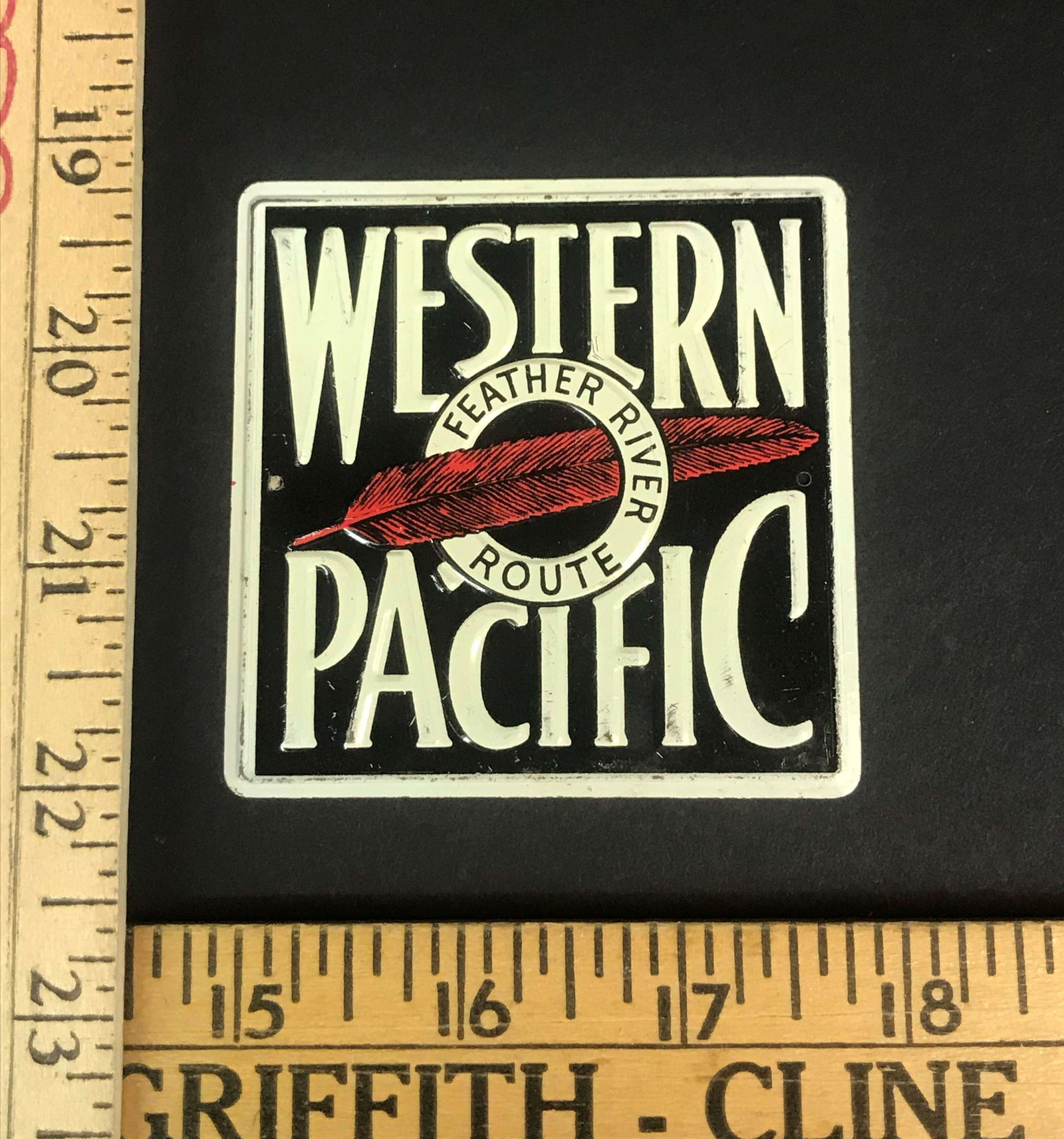 Weatern Pacific Railroad Post Cereal Premium Sign: A Western Pacific railroad Post cereal premium sign, c.1950s.