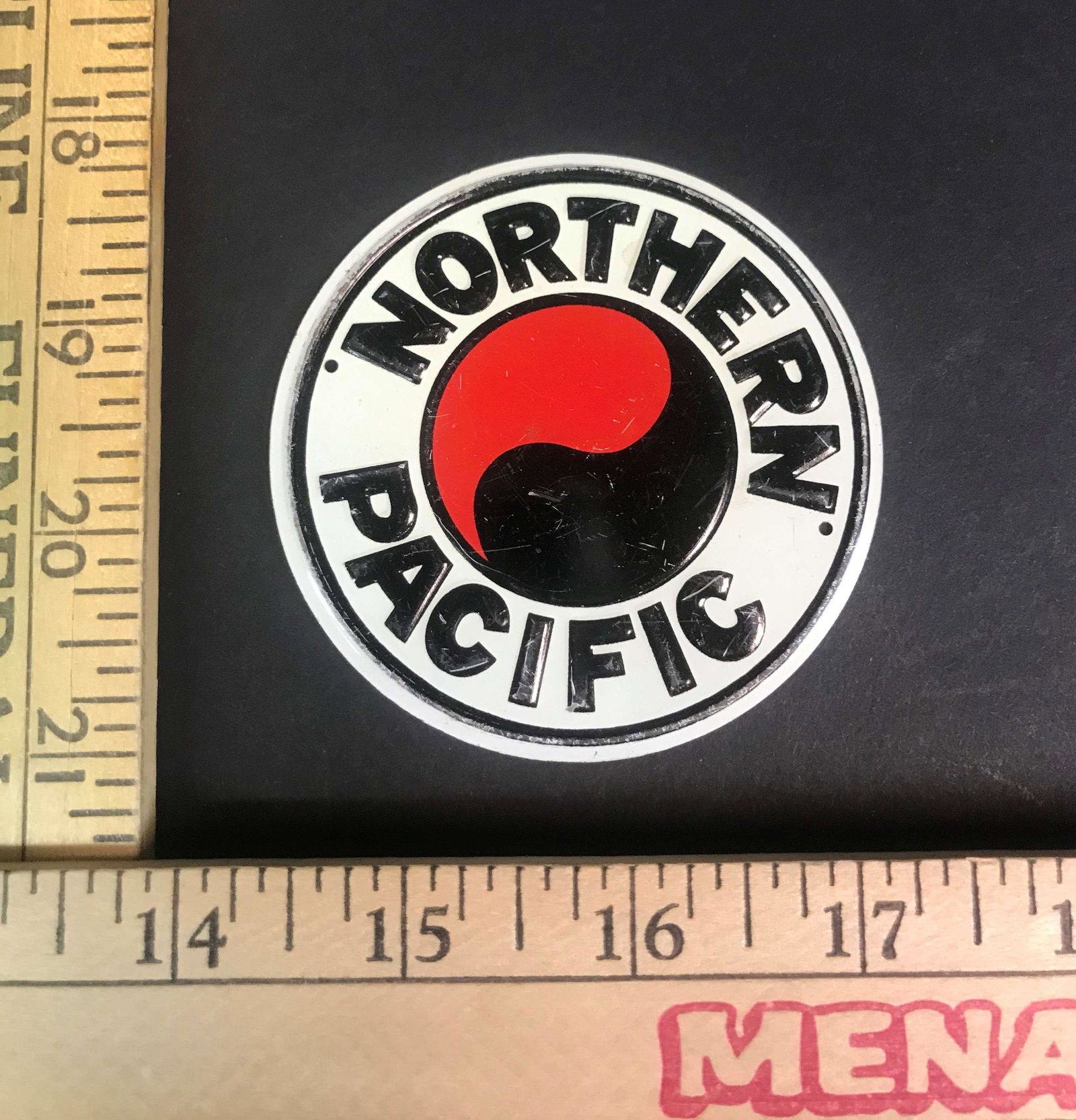 Northern Pacific Railorad Post Cereal Premium Sign: A Northern Pacific railroad Post cereal premium sign, c.1950s.