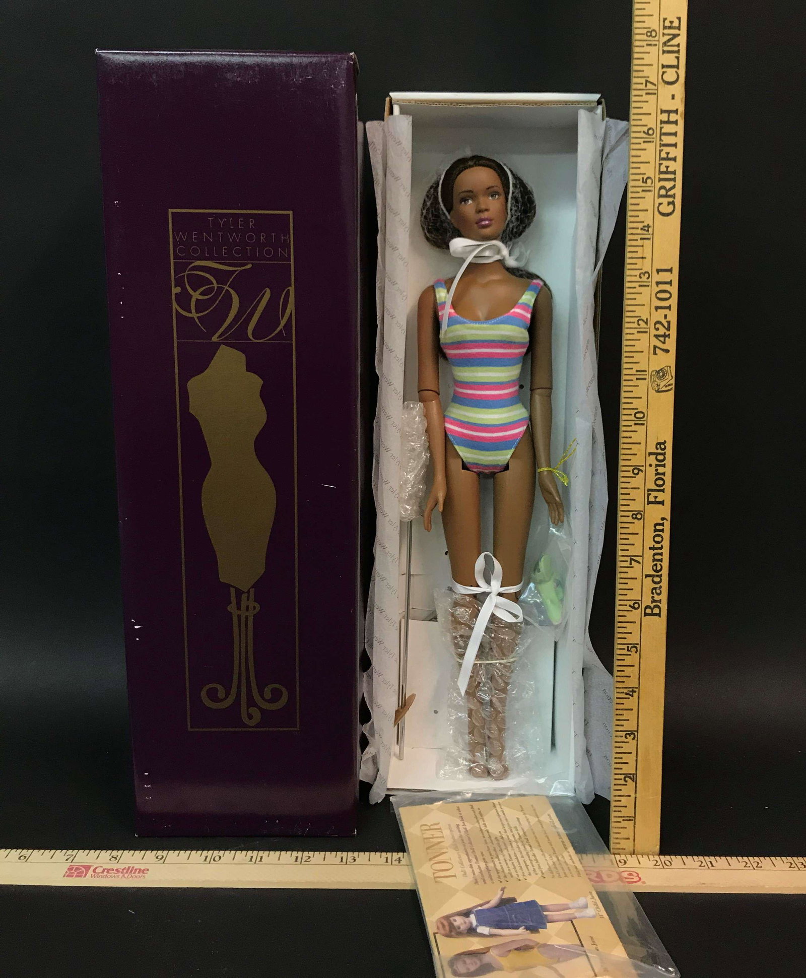 Tonner Tyler Wentworth Esme Super Stripes Doll: A Tonner Tyler Wentworth "Esme Super Stripes" doll. TW9429