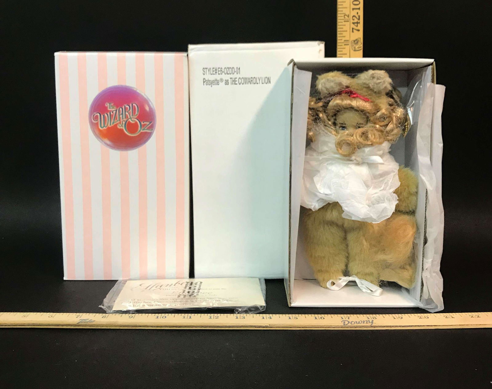 Effanbee Wizard of OZ Patsyette Cowardly Lion Doll: An Effanbee Wizard of Oz "Patsyette as the Cowardly Lion" doll. E6-OZDD-01