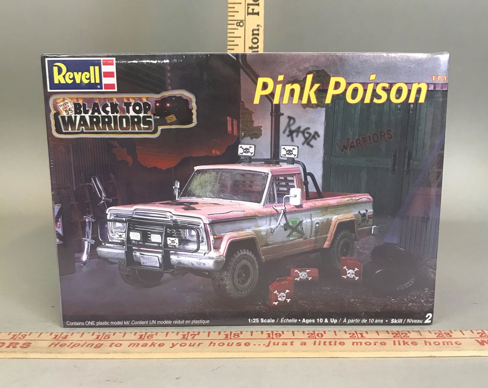 Revell 1:25 Black Top Warriors Pink Poison Model Kit: A Revell 1:25 Black Top Warriors Pink Poison model kit.