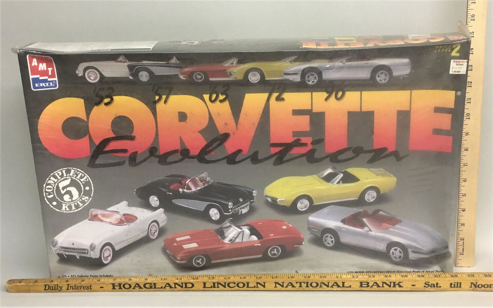 AMT Ertl 1:25 Corvette Evolution Model Kit: An AMT Ertl '53, '57, '63, '72, '96 Corvette Evolution model kit.