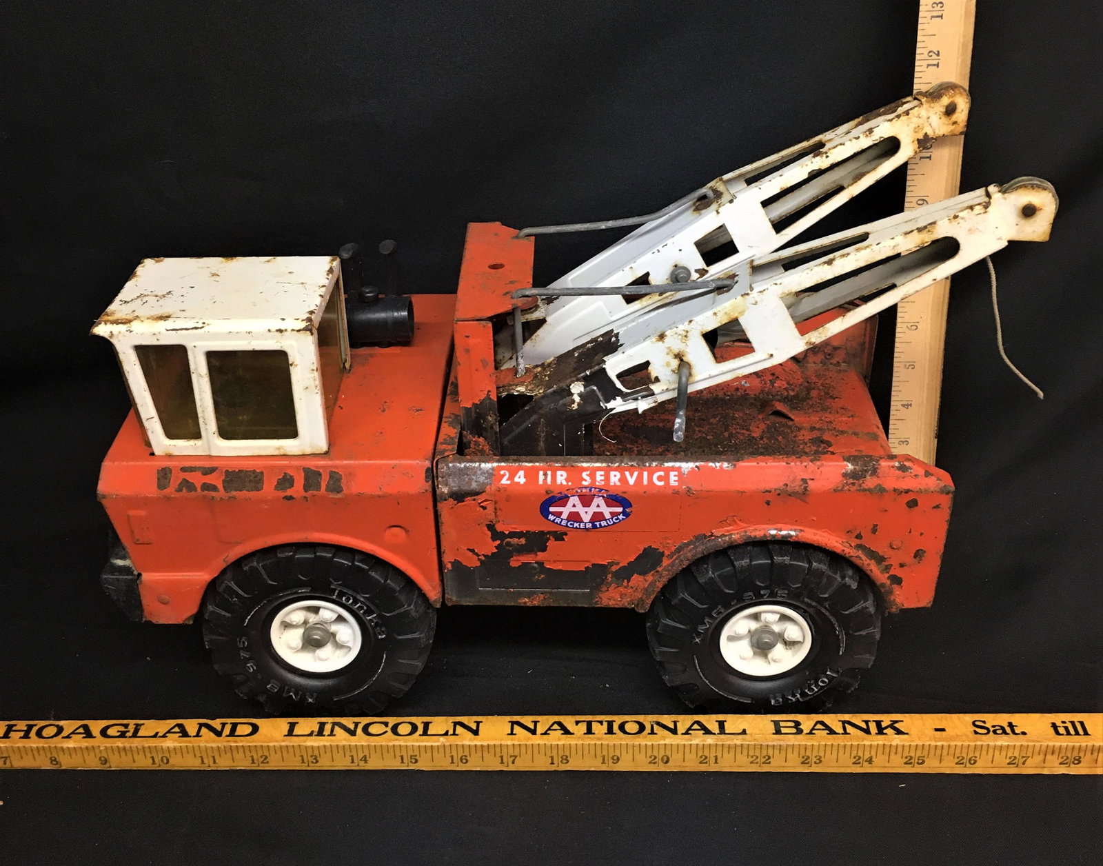 Tonka Wrecker Truck: A Tonka wrecker truck.