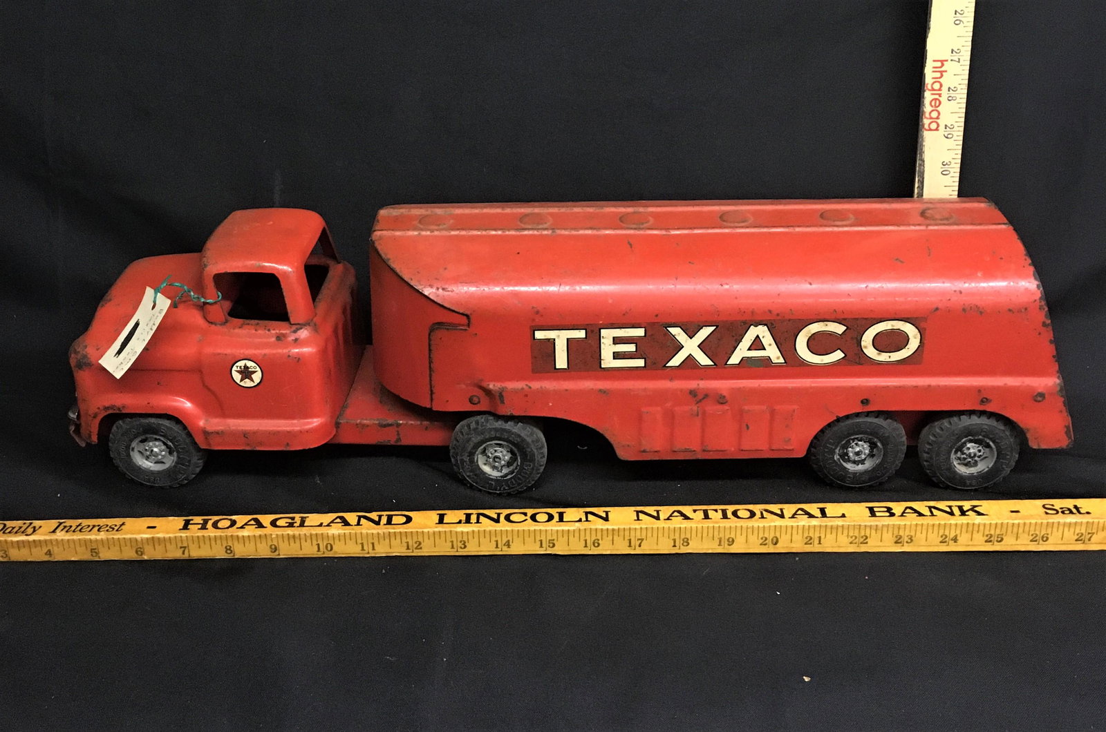Buddy L GMC Texaco Tanker Truck: A Buddy L GMC Texaco tanker truck.