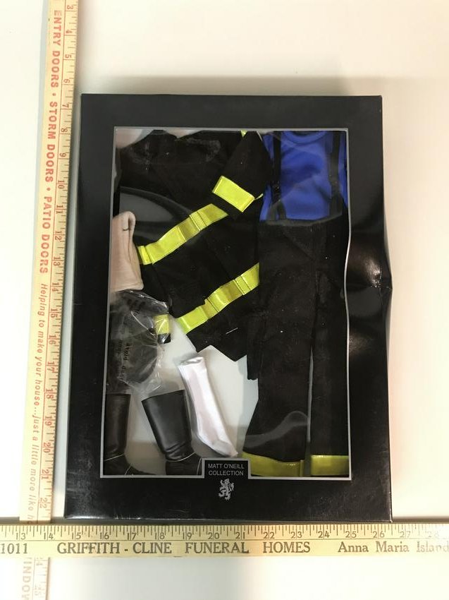 Tonner Matt O'Neill Fireman Doll Clothing Set: A Tonner Matt O'Neill Collection fireman doll outfit set.
