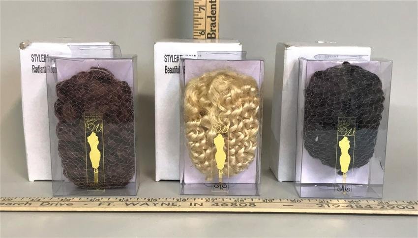 3 Tonner Tyler Wentworth Doll Wigs: 3 Tonner Tyler Wentworth doll wigs.