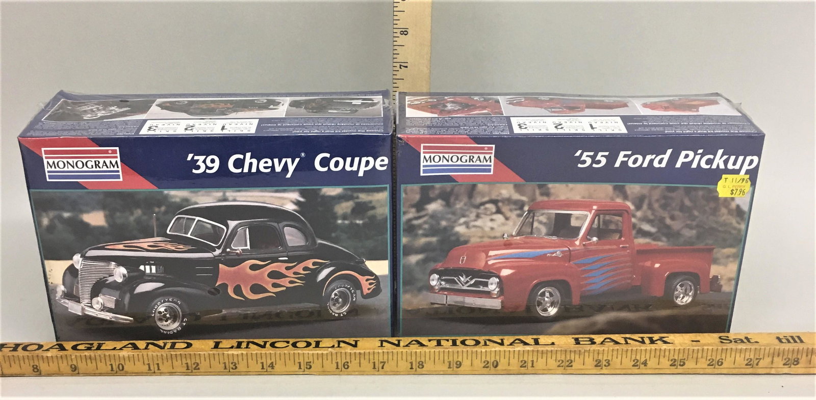 2 Monogram 1:24 Model Kits '55 Ford Pickup '39 Chevy: 2 Monogram 1:24 model kits including '55 Ford Pickup & '39 Chevy Coupe.