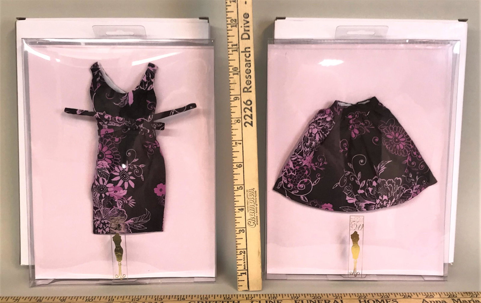 2 Tonner Tyler Wentworth Doll Clothing Items: 2 Tonner Tyler Wentworth doll clothing items, including "Floral Truffle Skirt" T8BQOF24 & "Floral Truffle Dress" T8BQOF17