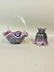 Fenton Plum Opalescent Carnival Glass Basket & - 3