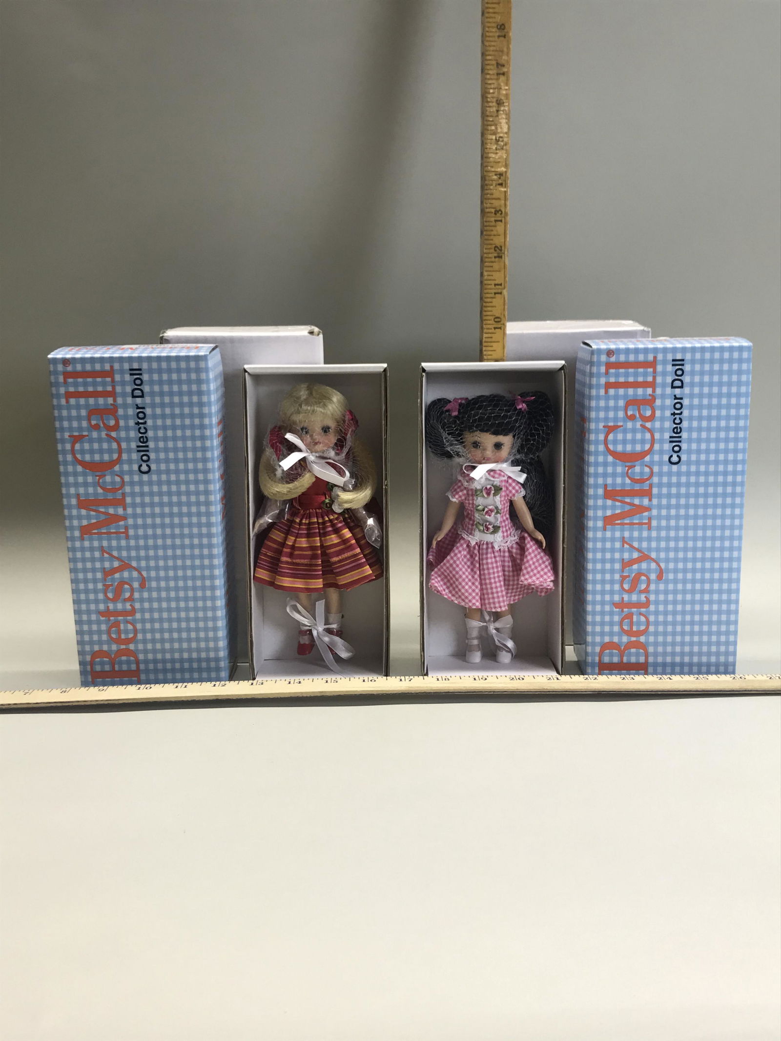 (2) Effanbee Dolls: Effanbee Dolls, Gingham Goodness E9BCDD04 and Candy Apple E9BCDD05, in original boxes