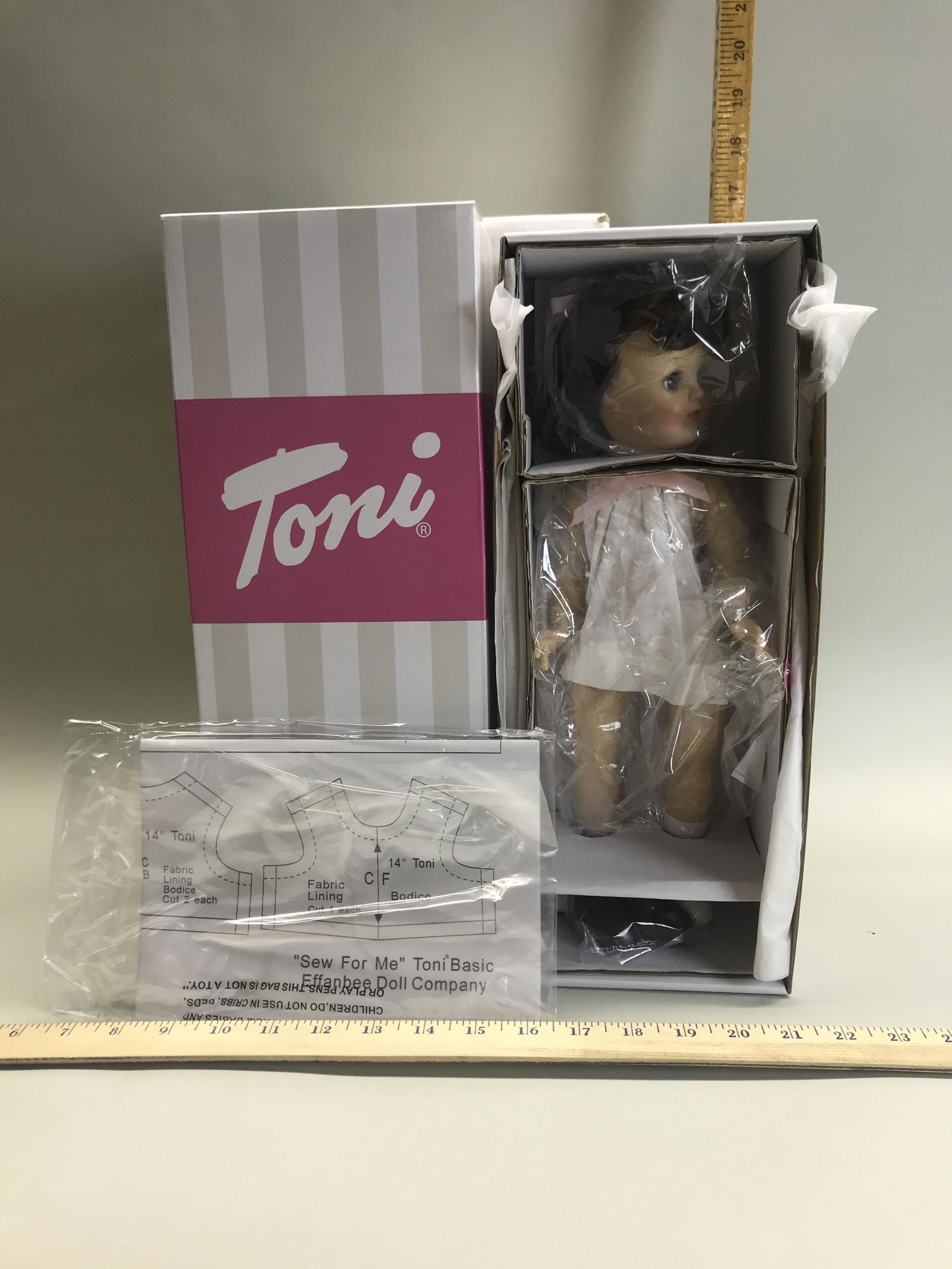 Effanbee Toni Doll: Effanbee Toni Doll Sew for Me Toni Basic Brunette, in original box. E6-TNBD-02