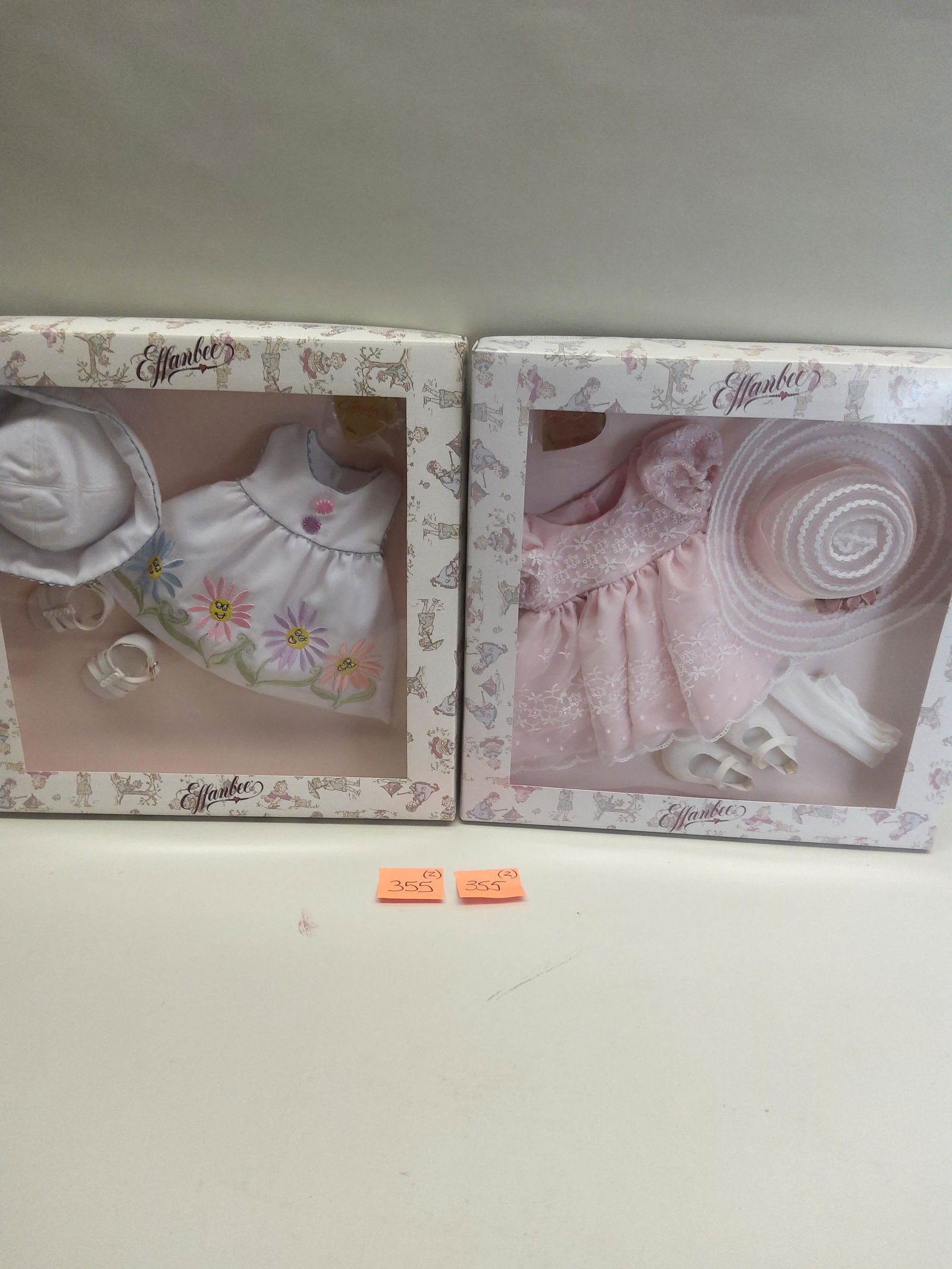 Effanbee Daisy Darling and Pink Lemonade Accessories: Effanbee Daisy Darling E5N20C2000FG01 and Pink Lemonade E5N20C001FG01 Accessories, in original boxes