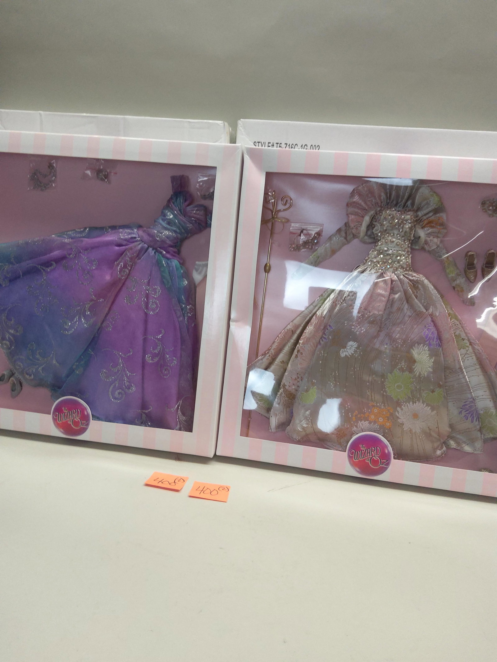 Tonner Doll Company, Oz Gala and Reciption in the North: Tonner Doll Company, Oz Gala T5-Z16C-1G-002 and Reciption in the North T5-Z16C-1G-001 Doll Accessories, in original boxes.