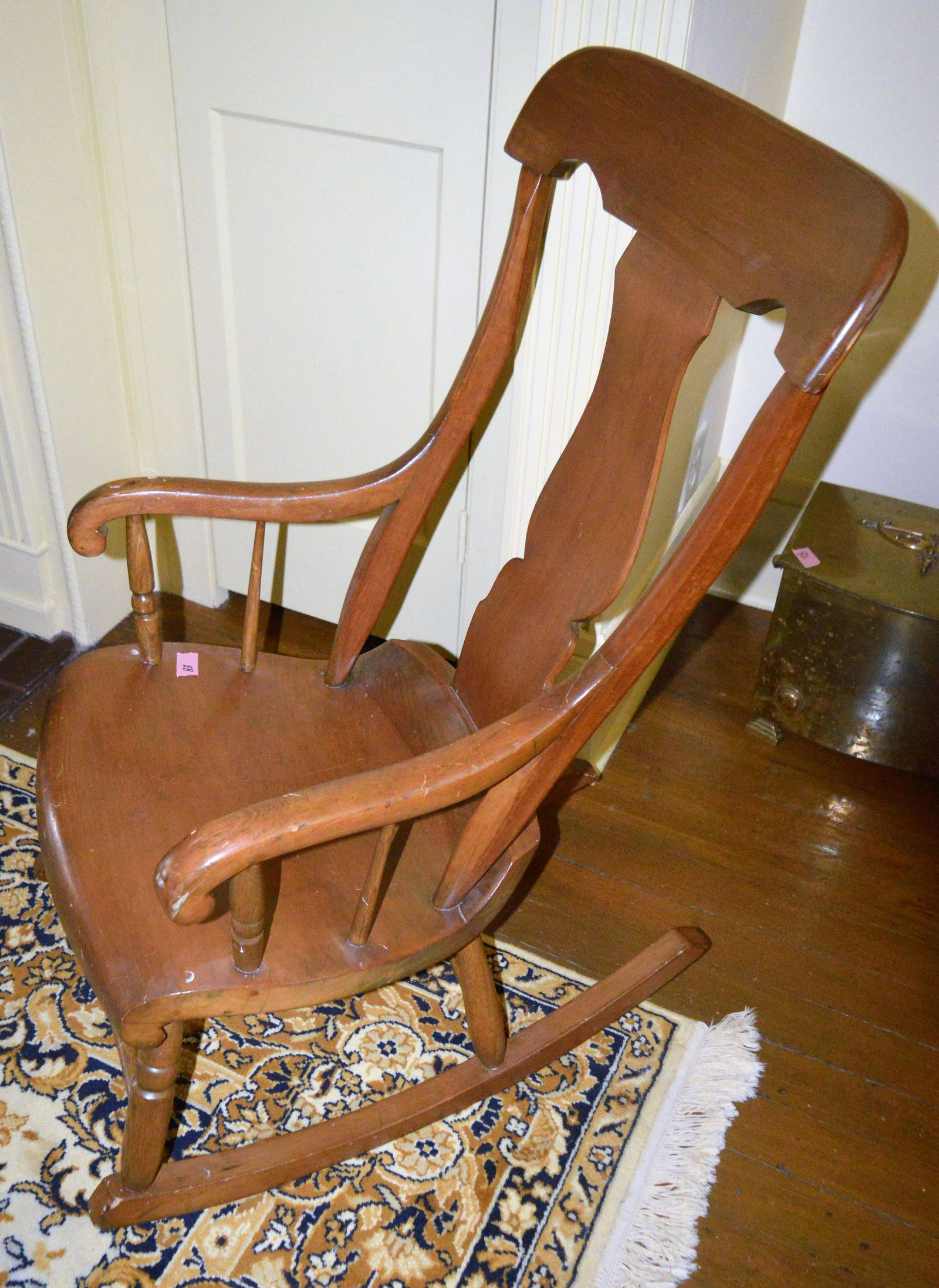 Victorian oak rocker. Height: 39.5": Victorian oak rocker. Height: 39.5"