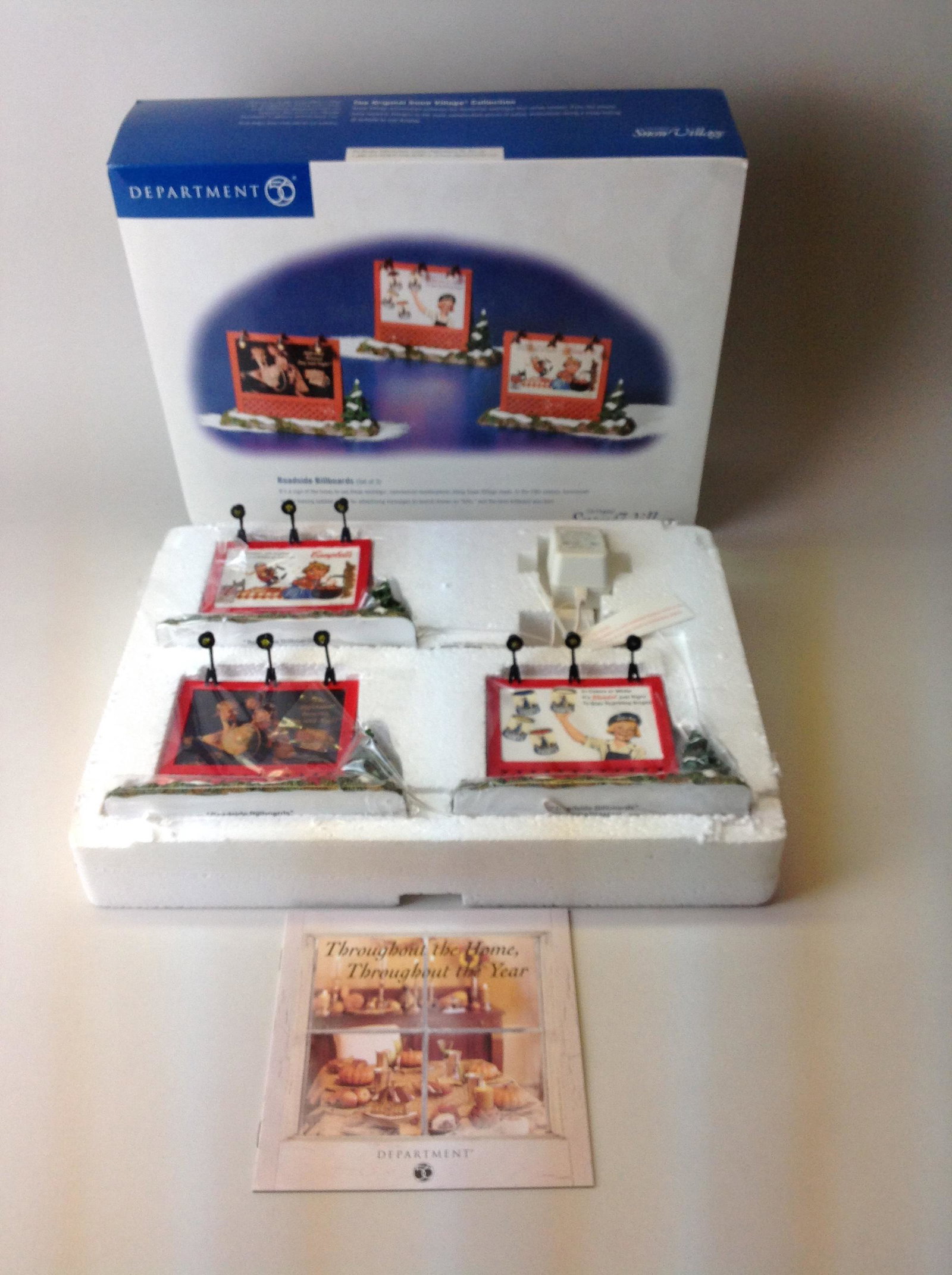Dept 56 Snow Village Roadside Billboards: A Department 56 Snow Village "Roadside Billboards" (Set of 3)