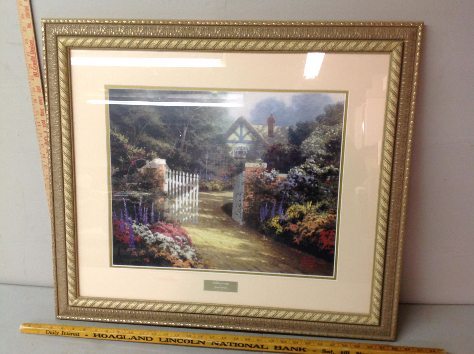 Thomas Kinkade, Hidden Cottage: Thomas Kinkade, Hidden Cottage, Library Edition, print 30 x 26