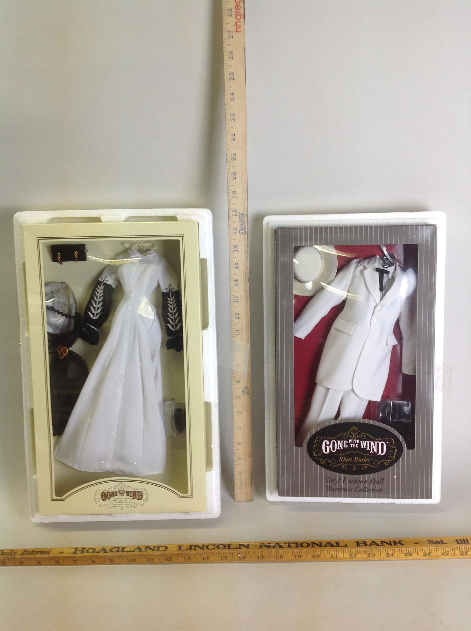 The Franklin Mint- 2 Gone with the Wind clothing sets: Scarlett O'Hare Doll Wardrobe Collection set B11ZZ25; Rhett Butler Wardrobe Collection B11B825