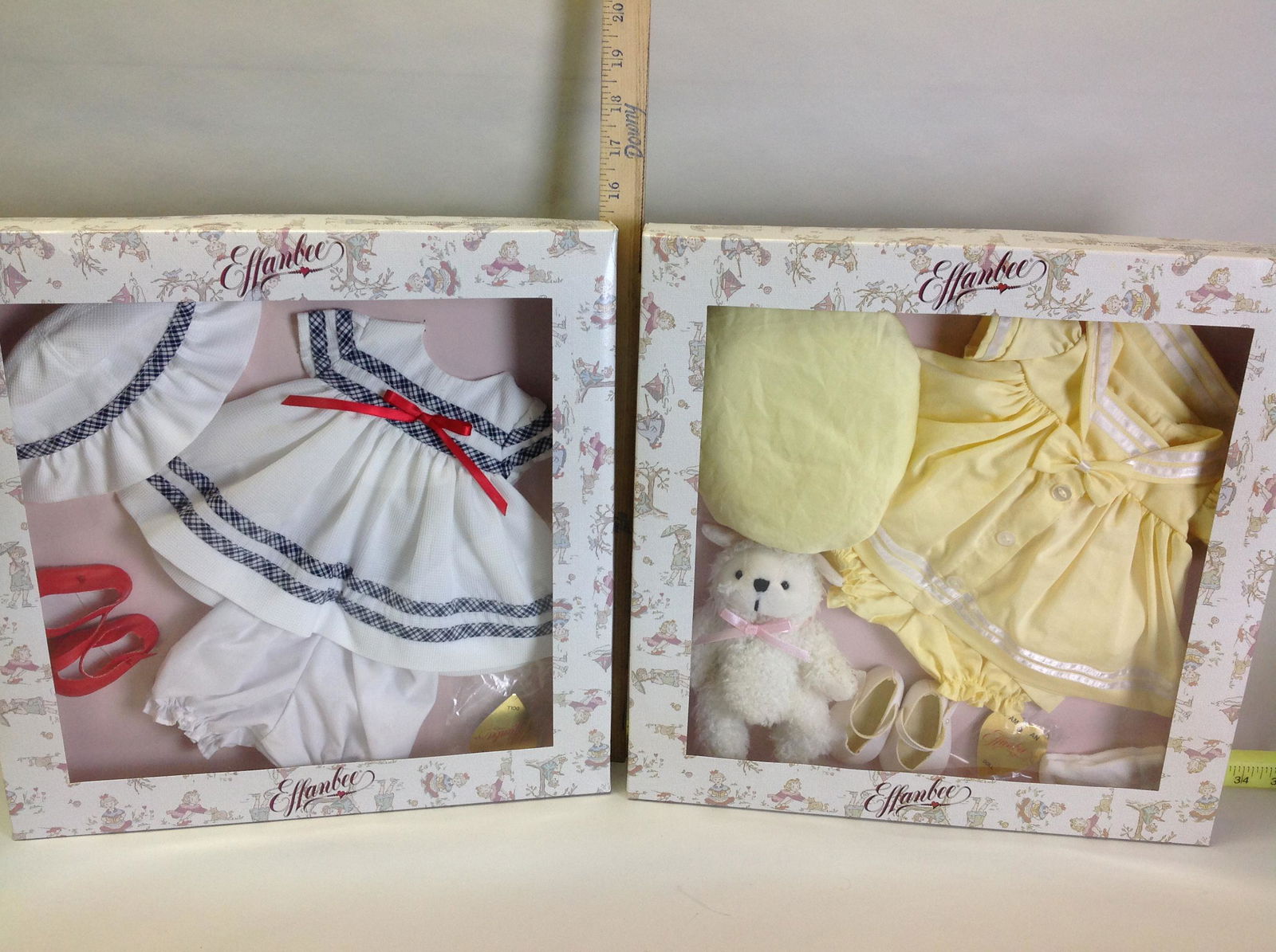 Effanbee Doll Company- 2 Outfits: Picque Picnic Outfit 20" SOE EFAT8400; Sunshine Sailor Outfit 20" SOE AT8401