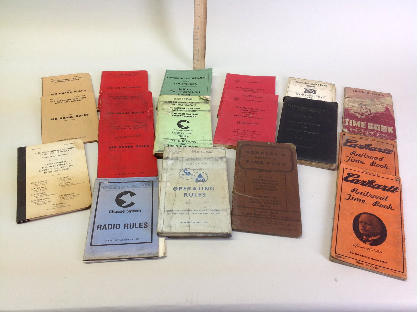 Group of Railroad Ephemera B&O Chessie: A group of railroad ephemera including B&O and Chessie