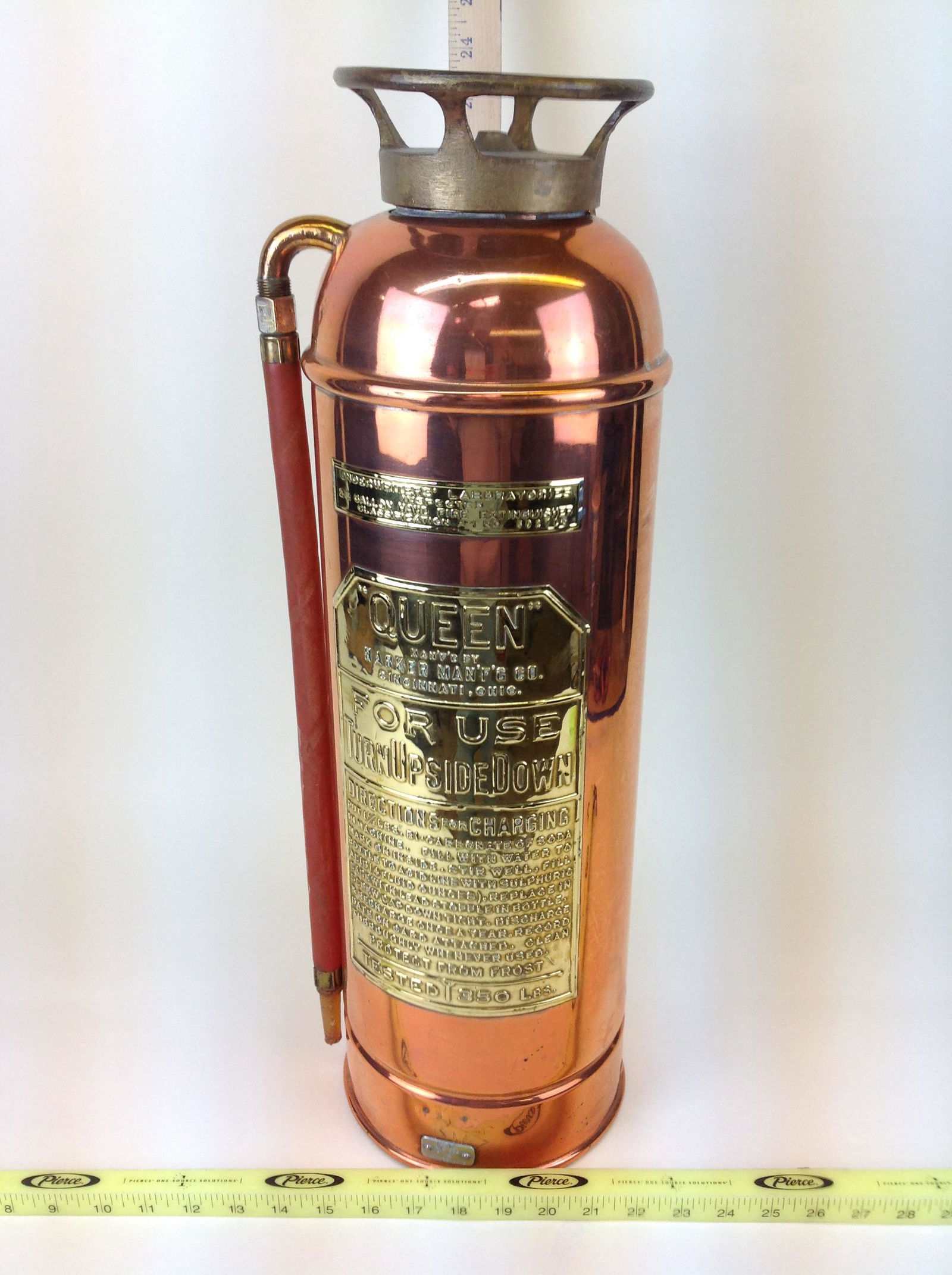 Harker Mfg. Co. Queen Copper Fire Extinguisher (1 of 3)