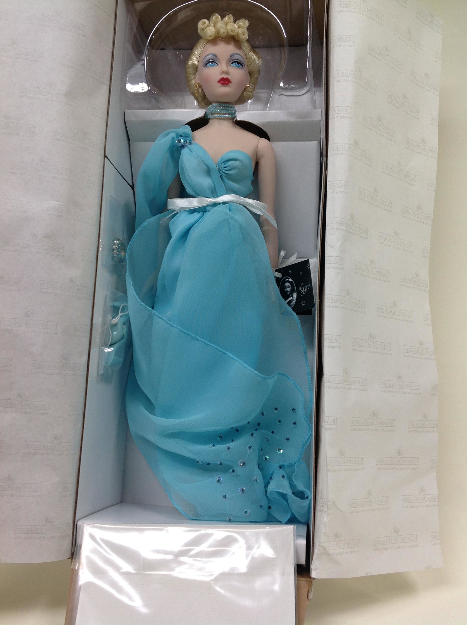 Ashton Drake, Gene, Gene In Blue Goddess Doll: Ashton Drake, Gene Collection, Gene In Blue Goddess Doll, 93503, in original box