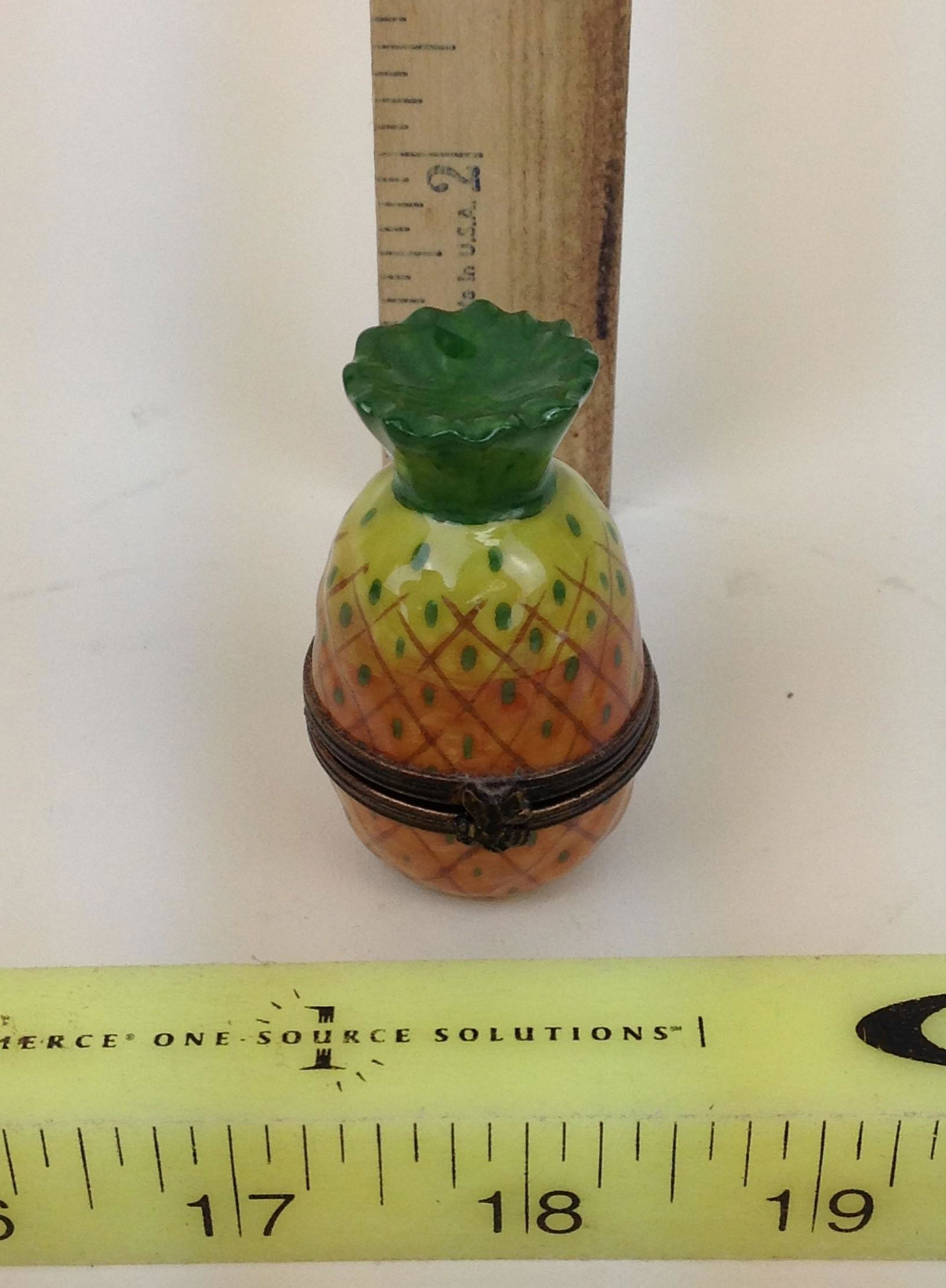 Limoges Porcelain Pineapple Box Hand Painted (1 of 3)