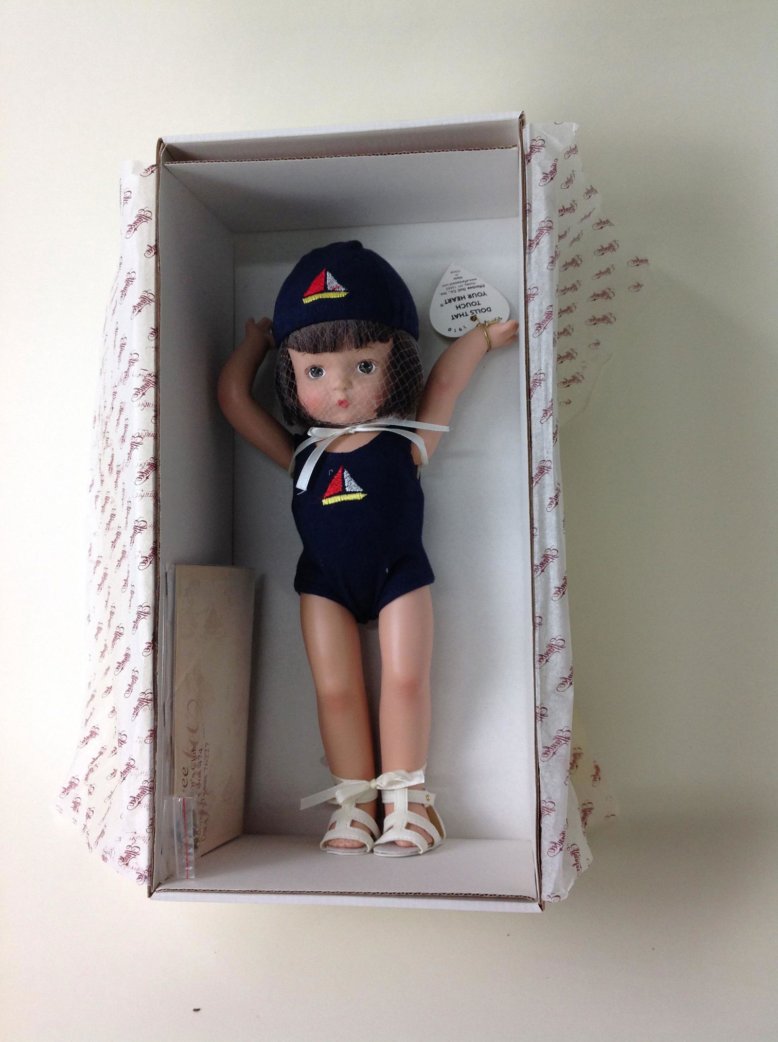 Effanbee Beach Time Basic, Brown, Doll: Effanbee Beach Time Basic, Brown, 14" Doll, EFPA403, in original box