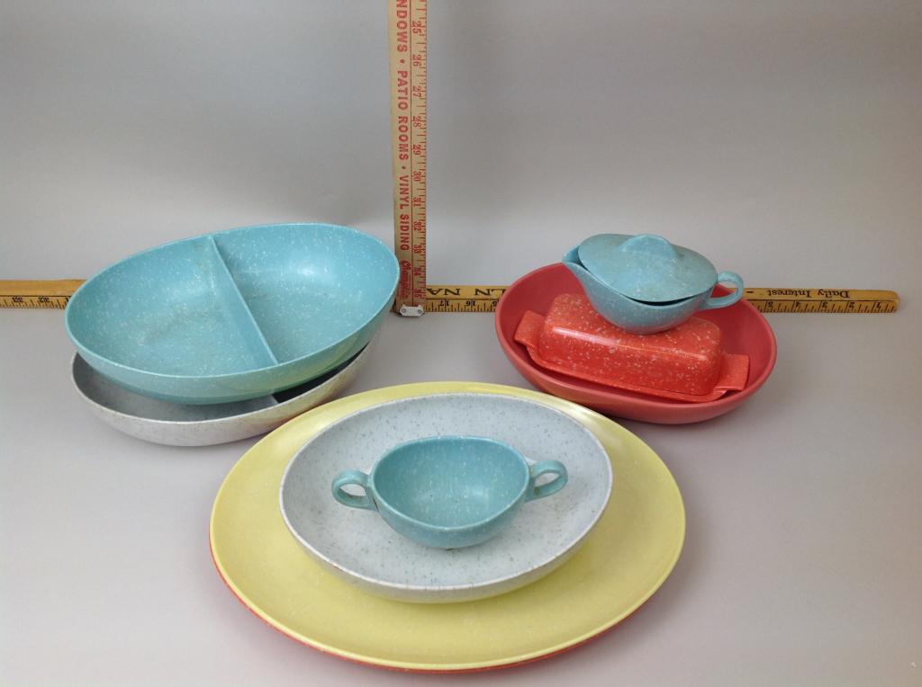 Group of Melamine Serveware: A group of melamine serveware