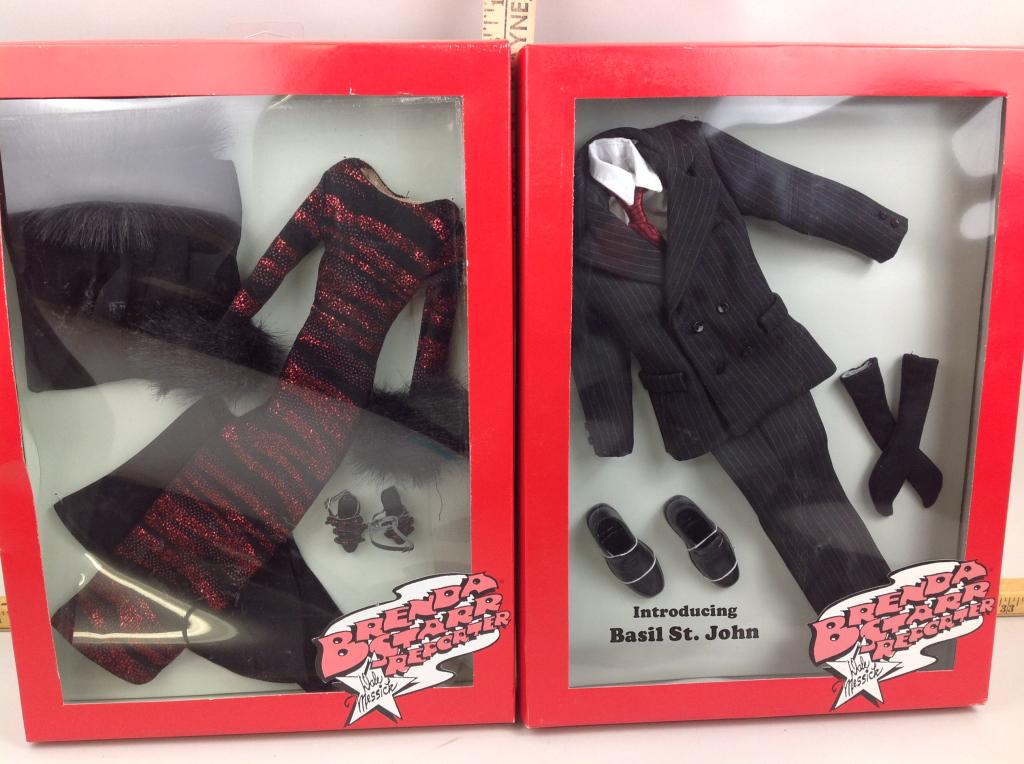 Effanbee Brenda Starr Reporter (2) Doll Accessories: Effanbee Brenda Starr Reporter (2) Doll Accessories, Lady of Mystery E6-BSOF-03 and Board Meeting E5-B16C-22-001 in original boxes