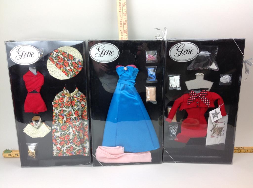Ashton Drake (3) Doll Accessories, Gene Collection: Ashton Drake, Gene Collection (3) Doll Accessories Smart Set 94687, Blue Evening 96409, Crimson Sun 93502, in original boxes