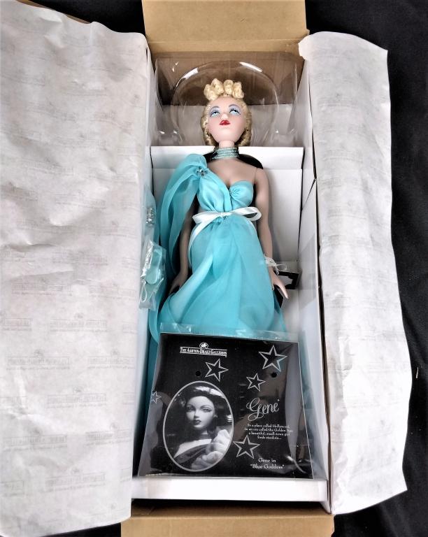 Ashton Drake, Gene, Gene in Blue Goddess Doll: Ashton Drake, Gene Collection, Gene in Blue Goddess Doll, 93503, in original box Mint Condition, in original box, please review images