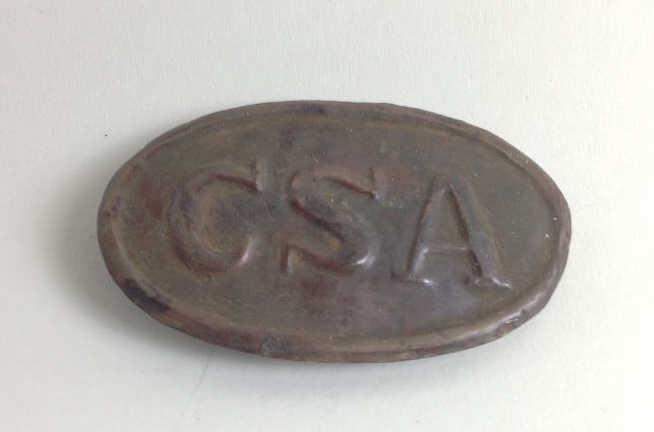 CSA military belt buckle May/May Not be a reproduction: CSA military belt buckle 3 in x 1.75 in.
