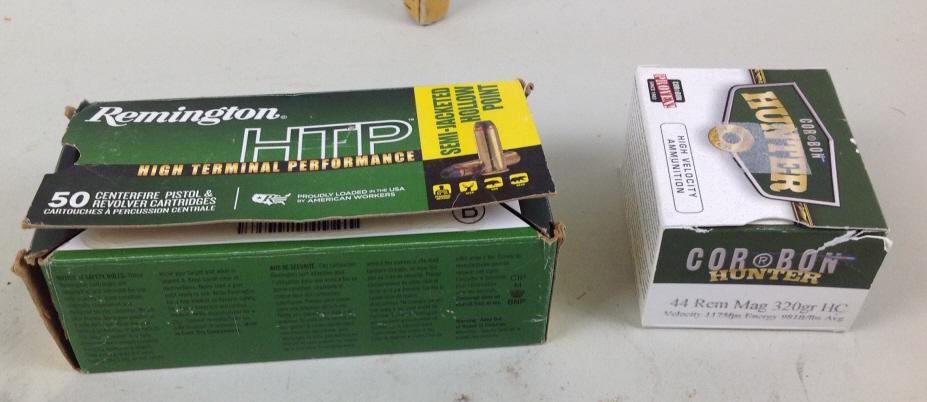 Corbon 44 Mag Brass HC GR 320 20 rnds/box 1 box and: Corbon 44 Mag Brass HC GR 320 20 rnds/box 1 box and Remington 44 Mag Brass SJHP 240 GR 50 rnds/box 1 box