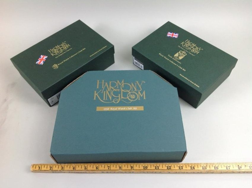 Harmony Kingdom Royal Watch Collector's Club Kits (x3): 1998, 10th Anniversary (2005), 2008, complete