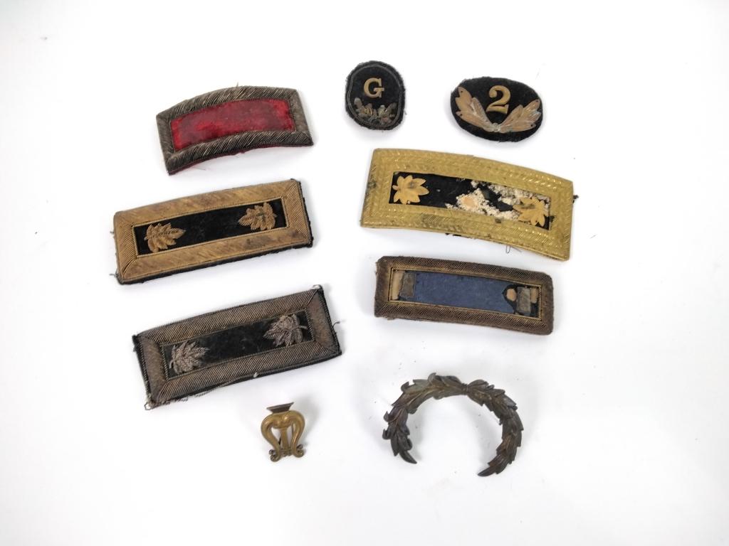 Civil War Shoulder Straps Including Infantry and A Major, Lt. Col, 1st Lt, 2nd Lt; 1 marked (1 of 5)
