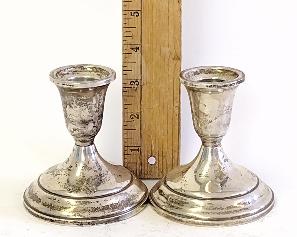 2 Towle Weighted Sterling Candlesticks (1 of 3)