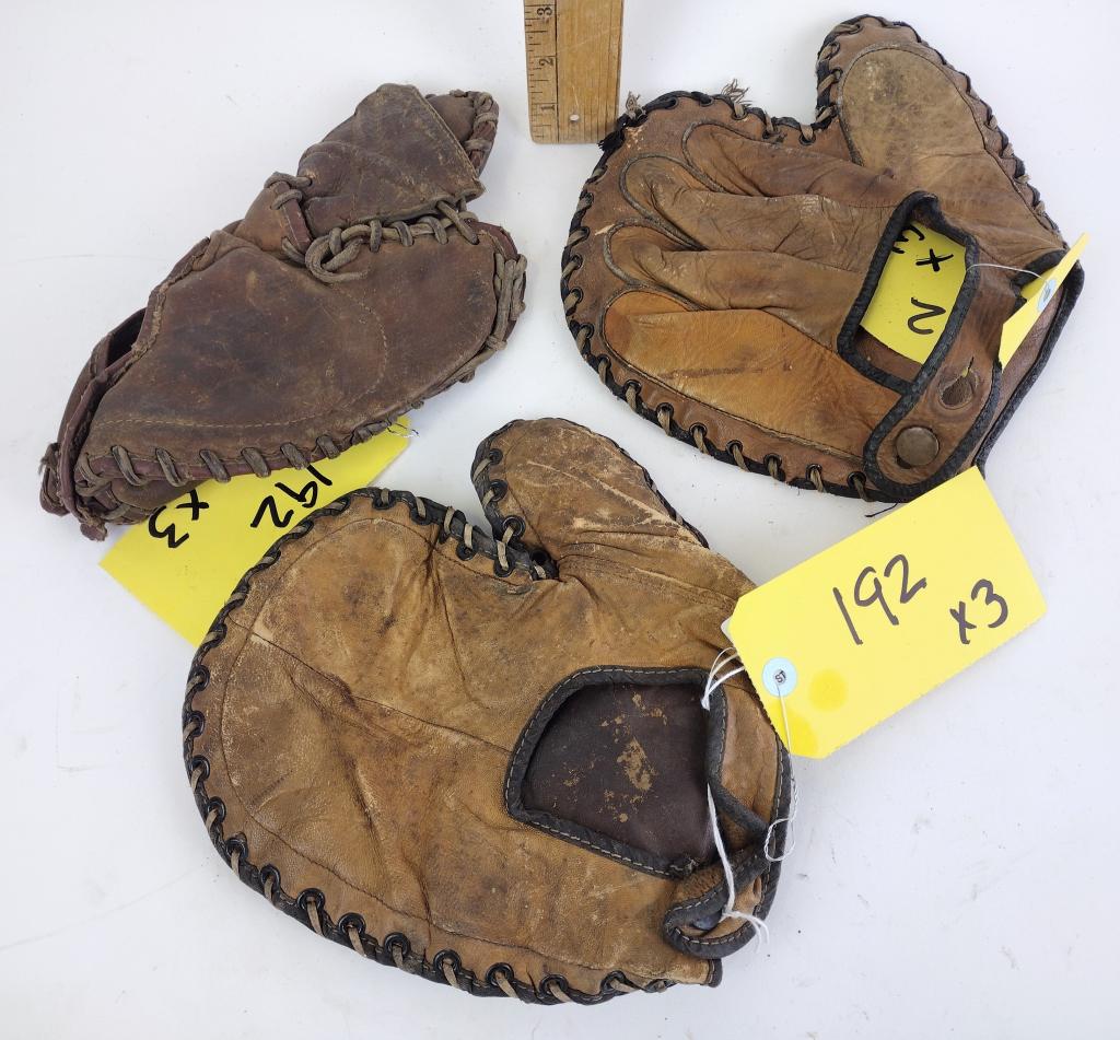 (3) Baseball Mitts (0192) on Dec 04, 2022 AAA Auction Service, LLC in IN