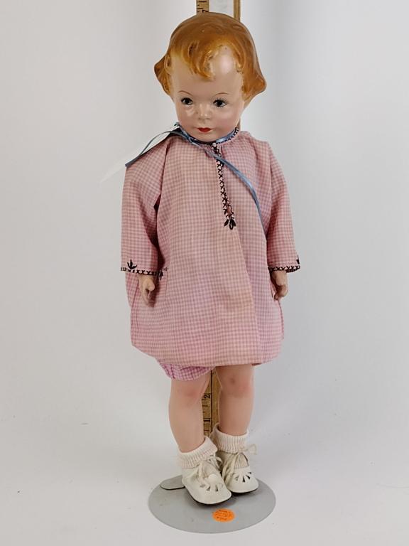 18" 1920s Amberg MIBS Composition Doll (1 of 4)