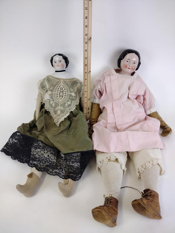 (2) China Dolls Black Hair Brown & Blue Eyes (1 of 4)