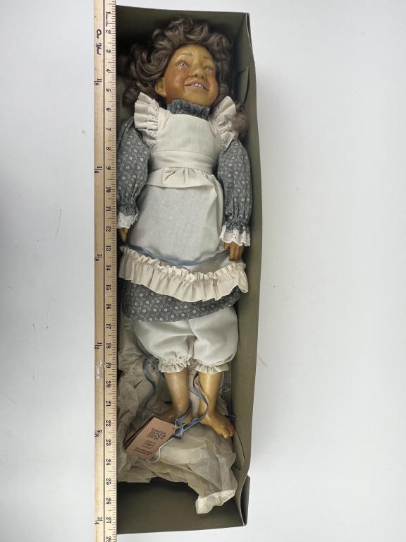 23" Carved Maple Wood Brunswood Doll "Lucie" c.1986: 23" Carved Maple Wood Brunswood Doll "Lucie" c.1986