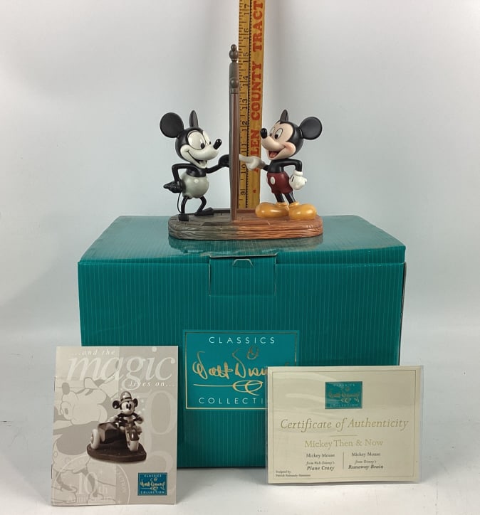 Walt Disney Classics Collection, Mickey Then & Now Mickey Mouse Plan Crazy Runaway Brain Ceramic (1 of 5)