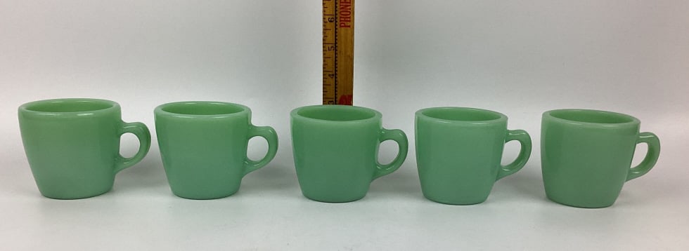 (5) Fire King Jadeite Restaurant Ware Coffee Cups G215 (1 of 4)