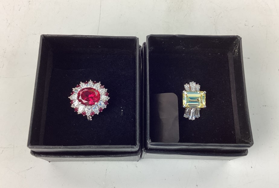 Jean Dousett Absolute Sterling Silver Jewelry Ring Collection, Sterling Silver Citrine Stone Ring (1 of 3)