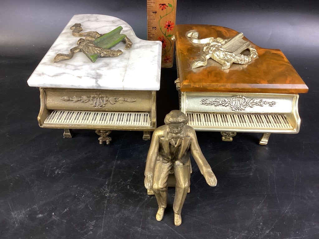 Vintage 1960's Thorsen Grand Piano Wind Up Music Box (1 of 7)