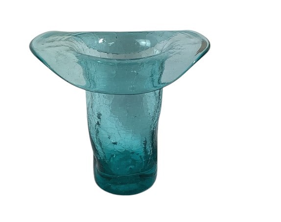 Mid Century Blenko Crackle Glass Vase (1 of 4)