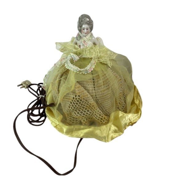German Porcelain Half Doll Cage table Lamp (1 of 7)
