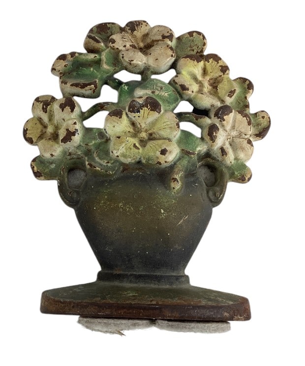 Antique Cast Iron Door Stop Nasturtiums (1 of 5)