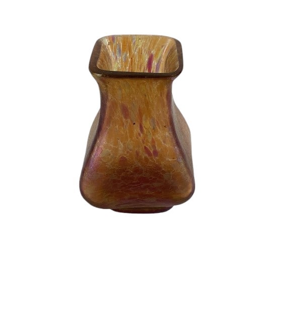 Loetz Art Nouveau Iridescent Glass Vase c.1920: Loetz Art Nouveau Iridescent Glass Vase c.1920. 3-5/8 inches high.