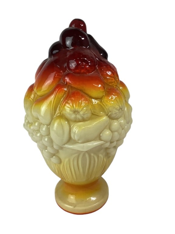 Amberina Cased Glass Fruit Basket Lamp Shade (1 of 8)